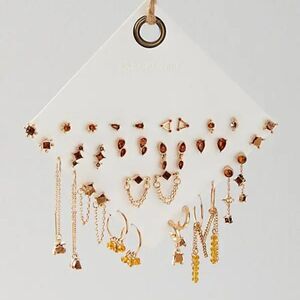 FREE PEOPLE Set For Life Stud Earring Set In Amber NWT